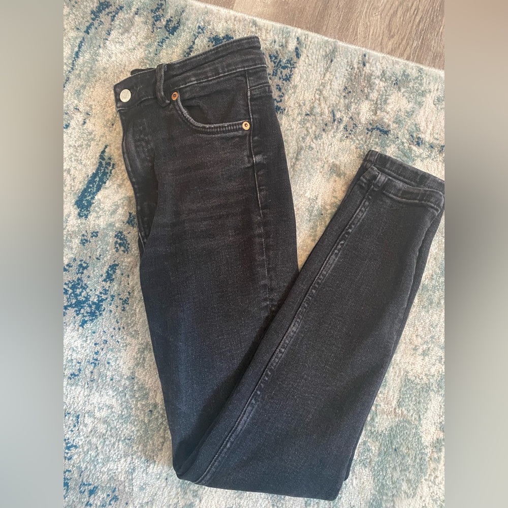 Zara Black High Rise Skinny Jeans